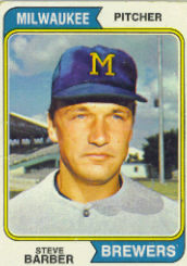 1974 Topps Baseball Cards      631     Steve Barber
